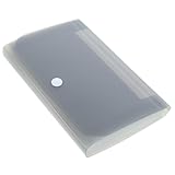 Alipis Ausziehbarer Kleiner Akkordeon Ordner aus Kunststoff Mehrschichtiger Dokumentenorganizer für A6 Unterlagen Rechnungen und Bargeld Graue Aktenmappe mit Fächern für Büro und Schule