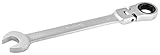 Schmith 19mm Ratsche Offener Ringschlüssel & Doppelflachkopf, Silber mit multifunktionalem flexiblem offenen Kopf & 19mm