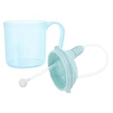 Beaupretty Trinkbecher für Senioren Wasserbecher für ältere Menschen ältere Schnabeltasse Krankenhausbecher mit Deckel und Strohhalm adaptive Tassen Kieselgel Green