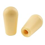 Musiclily Pro Metrisch 3,5mm 3-Weg Toggle Schalter Knopf für Korea Epiphone Les Paul E-Gitarre, Creme(2er Set)