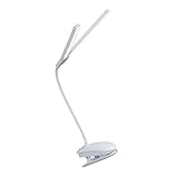 UKCOCO Doppel Lampe Halter Clip Led Schreibtischlampe Nachttischlampe Lernschreibtischlampe Wohnheimtischlampe Bürotischlampe
