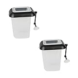 Milisten 2 Stück Teiliges Futterbecher für Aquarium Langlebige Transparente Blutwurm Futterbehälter Praktische Fischfutterspender Widerstandsfähig und Einfach zu Reinigen für Gezielte