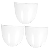 Amosfun 3 Stück austauschbares Helmvisier Motorradhelme montiert Sonnenschutz Abdeckung Helmschild Austausch des Motorradhelms Helmersatz für Motorrad STK Transparent