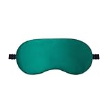 Schlafmaske Seide Schlafmaske, Seide, Augentraum, Nachtmaske, Abdeckung, weiche Entspannung, Augenbinde, schlafende Augenbinde for Damen und Herren, Nachtschlaf, Heide, entspanntes Nickerchen(Green)
