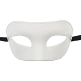 Herren-Maskerade, klassisch, halbes Gesicht für Party, Halloween, Latex, Halloween-Masken für Erwachsene (weiß-5, Einheitsgröße)