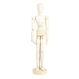 Holzpuppe von Künstlern, männliche Modellfigur aus Holz, Zeichnungsfigur – menschliche Figur aus Holz, pädagogische Figur für künstlerische Kreation und Präsentation