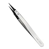 ESD-259A sichere antistatische Pinzette für Reparatur, gebogene und gerade Spitze, industrielles Handwerkzeug für Leiterplatten, Handys, Uhren, Juden