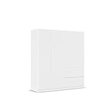 Rauch Möbel Costa, Drehtürenschrank, Kleiderschrank, 4-türig, 2 Schubkästen, Alpinweiß, Push-to-Open, Griffprofil alpinweiß, 181x197x54 cm