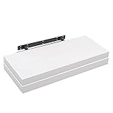WOLTU 2X Wandregal Wandboard Bücherregal Regale für Deko Wandablagen aus MDF Holz, 2er Set Hängeregal Weiss, 40x23x3,8cm RG9372ws-2