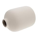 Holibanna Weiße Kleine Keramikvase Modern Farmhouse Decor Elegante Tischdeko Glatte Oberfläche Langlebig Einzigartiges Design für Frische Blumen und Getrocknete Arrangements