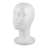 SHERCHPRY Schaufensterpuppenkopf Schaufensterpuppenköpfe Kopfdisplay Für Hüte Kopf Einer Männlichen Schaufensterpuppe Kopfschaufensterpuppe Für Hüte Mannequin -schaum Weiß