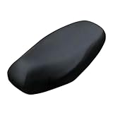 Sitzbankabdeckung, Motorrad Sitzbankbezug, Motorrad Roller Moped Sitzbezug, Sitz Motorradbezug Leichte Sitzbezug Outdoor Wasserdicht Regen Staub UV Schutz,58x77 cm, schwarz