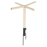 YARNOW Stehende Stange für Vögel im Freien Hühner Gestell Barsch Henne Schlafplatz mit Papagei stehender Holzstab Hähnchenständer aus Holz Vogel stehende Stange Eisen