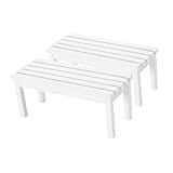 MILISTEN 2 Stück Miniatur Unbemalte Holzbank für Puppenhausmöbel Gartenbank für Miniaturwelten Puppenzubehör für Kreative Dekoration