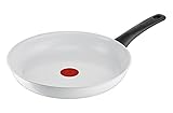 Tefal Ceramic Control Bratpfanne 28 cm, Pfanne Induktion, sichere Keramikpfanne, Thermo-Signal bei idealer Brattemperatur, leichte Reinigung, für alle Herdarten geeignet, weiß, C41706