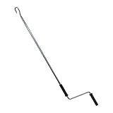 DIWARO. | Kurbelstange für Markisen | Stahl | verzinkt | Griffhülse Kunststoff schwarz | Standard Haken | Länge 1000 mm - 1800 mm (1600 mm)