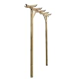 Keketa Gartenpergola Gartenlaube Rosenbogen Rankhilfe Holzbogen Spalier Rankhilfe für Rosen und Kletterpflanzen mit 2 Pfosten 200x40x205 cm Holz