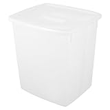Healeved Verdickter Weißer Kunststoff Eiskübel 12l mit Deckel Lebensmittelechter Wassereimer für Kalte Getränke und Küchenaufbewahrung