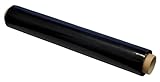 OFFICE PRODUCTS Stretchfolie / 1 Rolle/Palettfolie Handstretchfolie/ 1,7 kg Netto, Breite 500 mm, 23 µm, Schwarz/Strechfolienrolle Wickelfolie Packfolie und Umzug/Verpackungsfolie