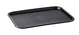 APS Fast Food-Tablett, bruchsicheres und spülmaschinenfestes Serviertablett, Made in Germany, 41 x 30,5 cm, Höhe 2 cm, schwarz