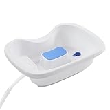 Shampoo-Waschbecken, ergonomische Nackenstütze, 49,5 cm, tragbare Haarwaschstation, tiefe Waschschüssel, Badezimmer-Zubehör für Zuhause, Salon, Kinder, ältere Menschen, Behinderte, einfache Reinigung