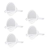 5pcs Mini Trichter Set, Plastik kleine Trichter klare Trichter füllen ätherisches Ölwerkzeug für Flaschen, Sandkunst, Parfums