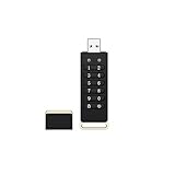 Ujjdwiurgh Sicheres USB-Laufwerk, 128 GB VerschlüSseltes USB-Flash-Laufwerk, Hardware-Passwort-Memory Stick mit Tastatur, USB 3.0 Disk Flash, Schwarz
