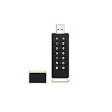 Jisapmzu Sicheres USB-Laufwerk, 128 GB VerschlüSseltes USB-Flash-Laufwerk, Hardware-Passwort-Memory Stick mit Tastatur, USB 3.0 Disk Flash, Schwarz