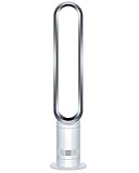 Dyson Cool AM07 Ventilator mit Fernbedienung 100cm, 9h Timer, Turmventilator leise weiß/silber, ENERGIESPAREND, Lüfter Standventilator Schlafzimmer, Lautstärke 48db, 10 Stufen