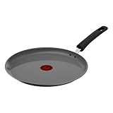 Tefal Renew C4253913 Crêpe-Pfanne, 28 cm, Induktion, Keramik-Antihaftbeschichtung, umweltfreundlich, recycelt, gesundes Kochen, Thermo-Signal, C4253913