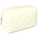 SOIDRAM Make-up-Tasche, Plüsch-Kosmetiktasche, niedlich, ästhetisch, Make-up-Tasche, Reise-Kulturbeutel, Organizer, weiche Make-up-Pinsel, Zubehör, Aufbewahrungstasche für Damen und Mädchen