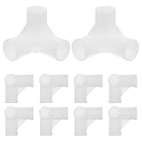 Gatuida 10 Stück T-Stück für Kleiderstangen – Kunststoff-Verbindungsstück für Stoffschränke, Schuh-Organizer, Trockner, Kleiderschränke – Möbelbeschläge, Befestigungselemente für Schlafzimmer,