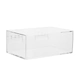 STOBAZA Transparente Aufbewahrungsbox mit Klappdeckel Langlebige Plastikkiste für Schmuck und Kleine Reiseutensilien Stapelbare Organizerbox für Zuhause und Büro