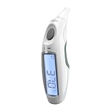 HoMedics TheraP digitales Infrarot Fieberthermometer - Ohr-Fieberthermometer mit großem Display, sofortige Temperaturmessung für Babys, Kinder, Erwachsene, mit Fieberalarm, 10 Speicherplätze