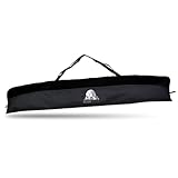 Rawstyle Skitasche Erwachsene Skisack für Ski Skistöcke 160cm oder 180cm wasserdicht Ski Bag Ski Cover Wintersport Skiaufbewahrung Modell 2 (schwarz-schwarz (180cm))