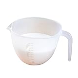 Nützlicher Flüssigkeitsmischbecher, integrierte Filterplatte, Rührbecher, klar, transparent, sichtbare Schlagschalen, Messbecher