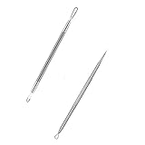 Komedonenquetscher,2 Stück Komodonenentferner,Pickel Nadel,Nadel Zum Pickel Aufstechen,Pickelausdrücker
