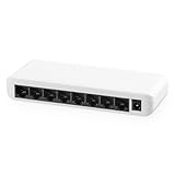 YuLinca 8 Port Gigabit Ethernet Switch, 8 x 100/1000Mbps Ports，Unmanaged Desktop & Wandmontage Ethernet Hub Splitter, Mini Kunststoff Home Office Netzwerk Switch