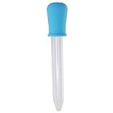 Eyccier 1PC Flüssigropfen zum Backen von Silikon- und Plastikpipetten mit Lampenspitze Silikon -Tropfen 5 ml Augentropfen für Süßigkeitenformen (blau).