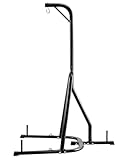 VEVOR Boxsackständer Boxsackhalter Trainingsgerät aus Stahl (65 kg belastbar) freistehendes Sandsackgestell Ständer mit beschwerter Basis, Trainingsgerät für Fitness-Studio