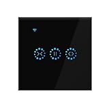 Rolladenschalter 4pcs Rolladensteuerung Wlan Rolladen Zeitschaltuhr Smart Life Smart Curtain Switch APP Remote & Voice Control, kompatibel mit Alexa Echo und Google Assistant schwarz