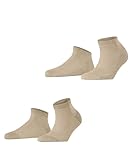 ESPRIT Damen Cabin 2-Pack W SN Baumwolle kurz einfarbig 2 Paar Sneakersocken, Beige (Sand Melange 4650), 35-38 (2er Pack)