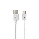 iTechCover USB-Kabel, Ladekabel, kompatibel mit LG Town C300 Mobile Smartphone, 1 m, Weiß