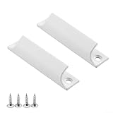 Balkontürgriffe mit Schrauben zum Schieben für Fenster, Schränke und Schubladen mit solider Aluminiumlegierung für dauerhafte Haltbarkeit (weiß)