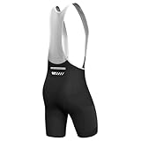 Lo.gas Herren Radfahren Bib Shorts, Gel Gepolstert Mit Taschen, Atmungsaktiv Quick-Dry für Männer, Schwarz, L