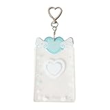 Fotokartenhalter-Schlüsselanhänger – Acryl-Studentenkartenhülle, kompakte Fotokarten-Aufbewahrung für Mädchen, Teenager, Erwachsene, Kinder und Fans, tragbares und stilvolles Acryl-Kartenhalter-Zubehö