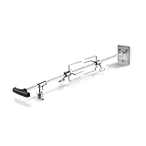 BURNHARD Universal Drehspieß mit Motor, Elektrischer Grillspieß inkl. Fleischgabeln, Rotisserie für Gasgrill Fred 2- & 3-Brenner, Spießlänge: 66-79cm