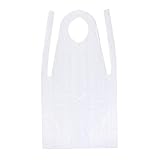 DOITOOL 100 Stück Wasserdichte Plastikschürze Wasserdichte Schürze Schürzen Lätzchen Männer Kochen Malen Kittel Taille Malschürze Für Erwachsene Einweg-malschürze Wasserdichte Kochschürze