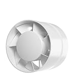 VENTEUROPE Rohrventilator 100 mm – Leiser Inline-Kanallüfter 107 m³/h, 35 dB, 14 W – energieeffizient, ABS Gehäuse, IP24 Spritzwasserschutz – Für Badezimmer, Keller & Garage