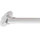 Gardinenstange Badezimmer, abgewinkelte Wandschrankstange, verstellbare Vorhangstange, rutschfeste Gardinenstange, 180° drehbar, Edelstahl, Halterung für Duschstange, Dekor-Deckenschiene